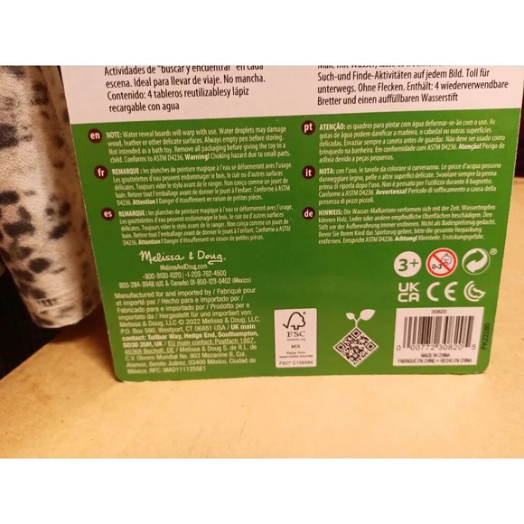 Melissa & Doug Color Reveal Pad Water Wow Seasons On The Go Travel Reusable NEW - Picture 4 of 6